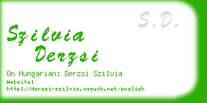 szilvia derzsi business card